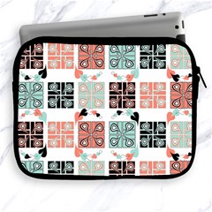 Mint Black Coral Heart Paisley Apple Ipad 2/3/4 Zipper Cases by Sapixe