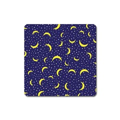 Moon Pattern Square Magnet by Sapixe