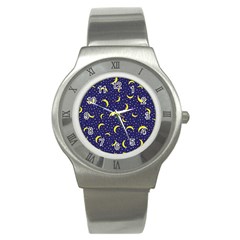 Moon Pattern Stainless Steel Watch by Sapixe