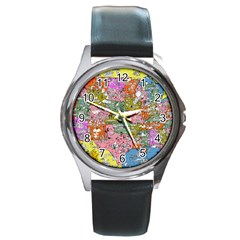 Mad Magazine Sadic Comics Humor Funny Comics Poster Round Metal Watch by Sapixe