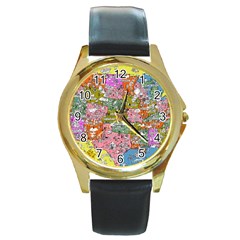 Mad Magazine Sadic Comics Humor Funny Comics Poster Round Gold Metal Watch by Sapixe