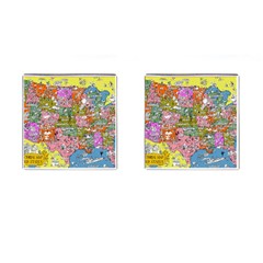 Mad Magazine Sadic Comics Humor Funny Comics Poster Cufflinks (square) by Sapixe