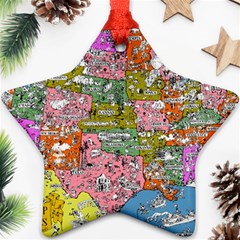 Mad Magazine Sadic Comics Humor Funny Comics Poster Star Ornament (two Sides) by Sapixe