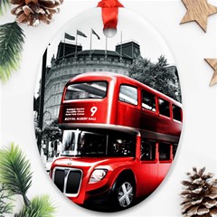 London Bus Ornament (oval) by Sapixe