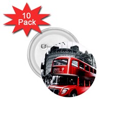 London Bus 1 75  Buttons (10 Pack) by Sapixe