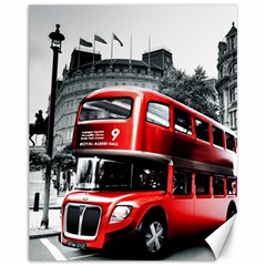 London Bus Canvas 11  X 14   by Sapixe