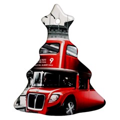 London Bus Christmas Tree Ornament (two Sides) by Sapixe