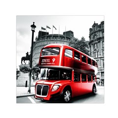 London Bus Small Satin Scarf (square) by Sapixe