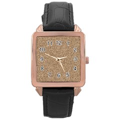 Mosaic Pattern Background Rose Gold Leather Watch  by Sapixe