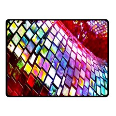 Multicolor Wall Mosaic Double Sided Fleece Blanket (small)  by Sapixe