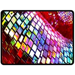 Multicolor Wall Mosaic Double Sided Fleece Blanket (large)  by Sapixe