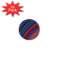 Multicolored Stripe Curve Striped 1  Mini Buttons (10 Pack)  by Sapixe