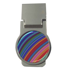 Multicolored Stripe Curve Striped Money Clips (round)  by Sapixe