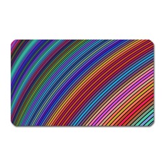 Multicolored Stripe Curve Striped Magnet (rectangular) by Sapixe