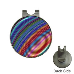 Multicolored Stripe Curve Striped Hat Clips With Golf Markers by Sapixe