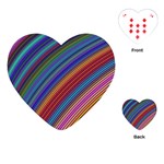 Multicolored Stripe Curve Striped Playing Cards (Heart)  Front