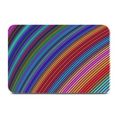 Multicolored Stripe Curve Striped Plate Mats by Sapixe