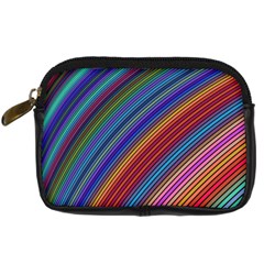 Multicolored Stripe Curve Striped Digital Camera Cases by Sapixe