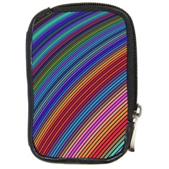 Multicolored Stripe Curve Striped Compact Camera Cases by Sapixe