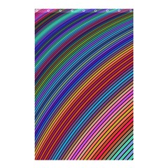 Multicolored Stripe Curve Striped Shower Curtain 48  X 72  (small)  by Sapixe