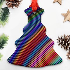 Multicolored Stripe Curve Striped Ornament (christmas Tree)  by Sapixe