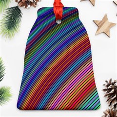 Multicolored Stripe Curve Striped Ornament (bell) by Sapixe