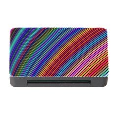 Multicolored Stripe Curve Striped Memory Card Reader With Cf by Sapixe