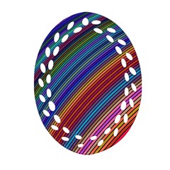 Multicolored Stripe Curve Striped Ornament (oval Filigree) by Sapixe