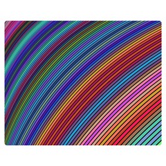 Multicolored Stripe Curve Striped Double Sided Flano Blanket (medium)  by Sapixe