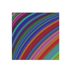 Multicolored Stripe Curve Striped Satin Bandana Scarf by Sapixe