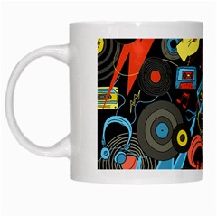 Music Pattern White Mugs by Sapixe