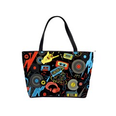 Music Pattern Shoulder Handbags by Sapixe