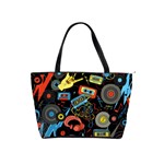 Music Pattern Shoulder Handbags Front