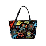 Music Pattern Shoulder Handbags Back