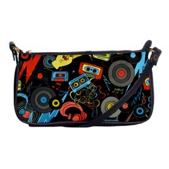 Music Pattern Shoulder Clutch Bags by Sapixe