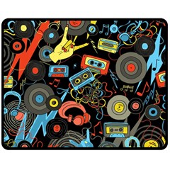 Music Pattern Fleece Blanket (medium)  by Sapixe