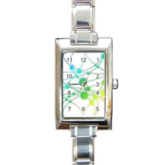 Network Connection Structure Knot Rectangle Italian Charm Watch by Sapixe