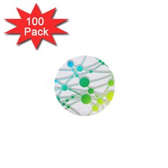 Network Connection Structure Knot 1  Mini Buttons (100 Pack)  by Sapixe