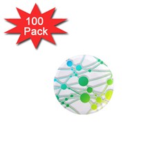 Network Connection Structure Knot 1  Mini Magnets (100 Pack)  by Sapixe