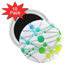 Network Connection Structure Knot 2 25  Magnets (10 Pack)  by Sapixe