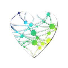 Network Connection Structure Knot Heart Magnet by Sapixe