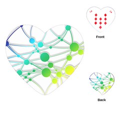 Network Connection Structure Knot Playing Cards (heart)  by Sapixe