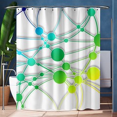 Network Connection Structure Knot Shower Curtain 60  X 72  (medium)  by Sapixe