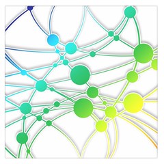 Network Connection Structure Knot Large Satin Scarf (square) by Sapixe