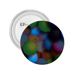 Multicolored Patterned Spheres 3d 2 25  Buttons by Sapixe