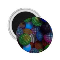 Multicolored Patterned Spheres 3d 2 25  Magnets by Sapixe