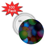 Multicolored Patterned Spheres 3d 1 75  Buttons (100 Pack)  by Sapixe