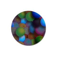 Multicolored Patterned Spheres 3d Magnet 3  (round) by Sapixe