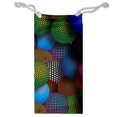 Multicolored Patterned Spheres 3d Jewelry Bag by Sapixe