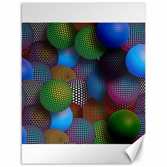 Multicolored Patterned Spheres 3d Canvas 12  X 16   by Sapixe